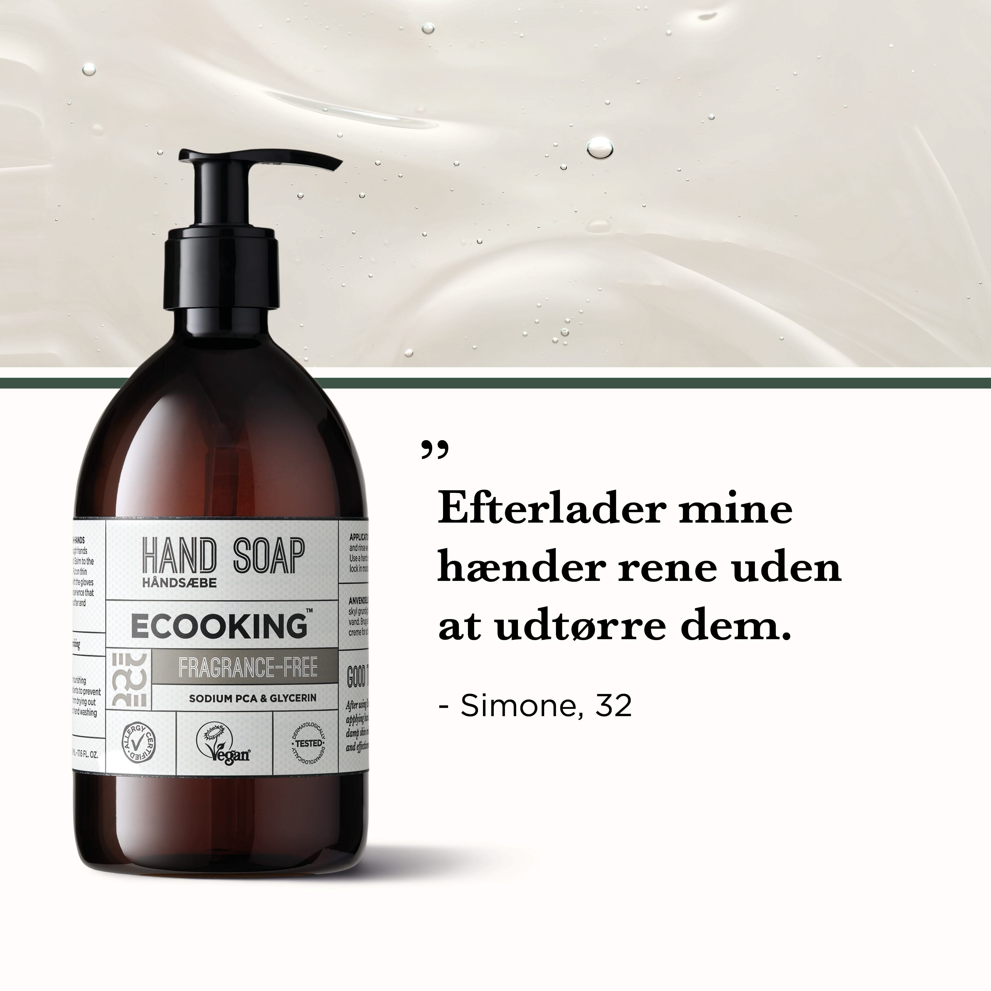 Håndsæbe Parfumefri 500 ml